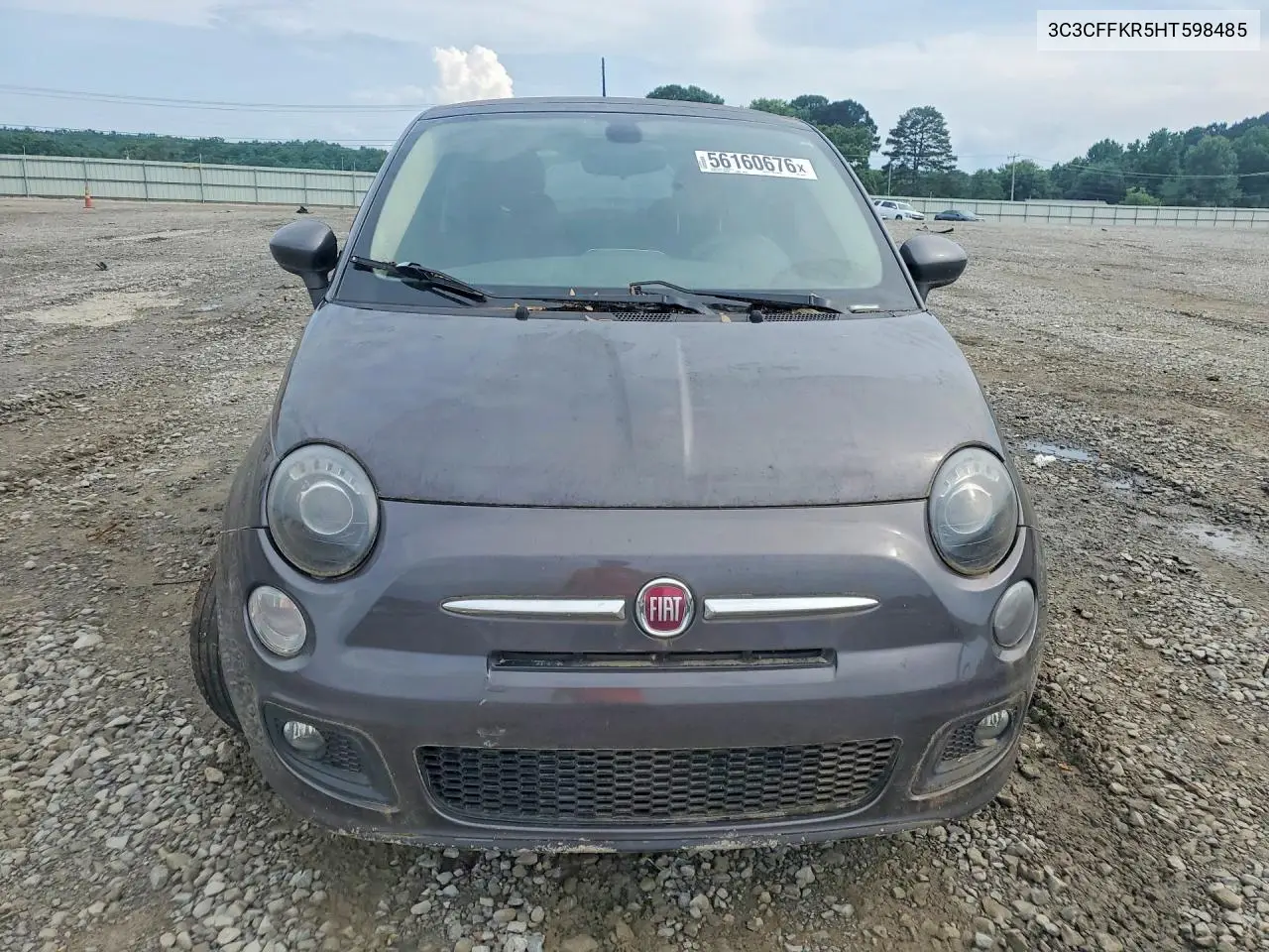 2017 Fiat 500 Pop VIN: 3C3CFFKR5HT598485 Lot: 56160676