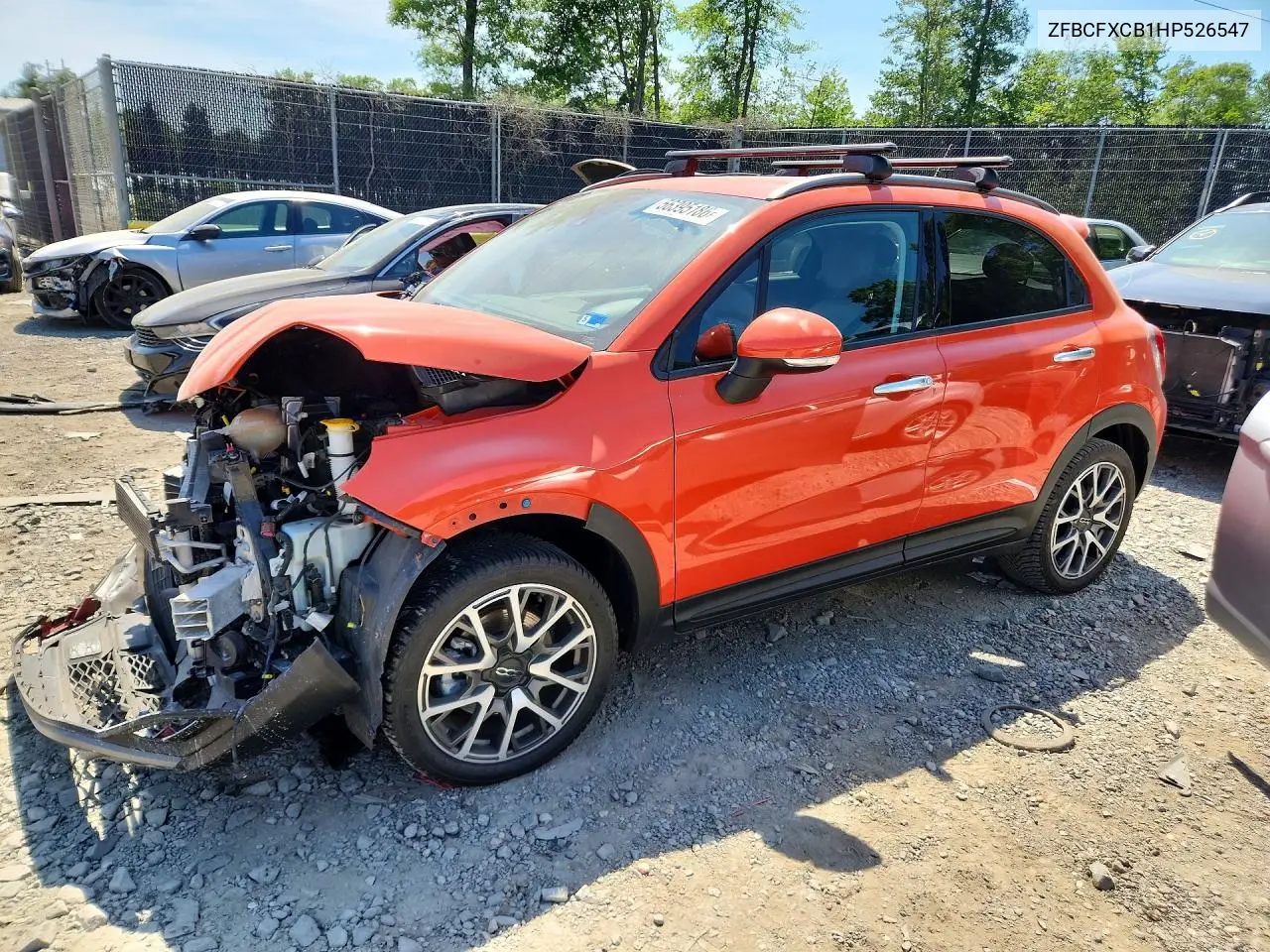 2017 Fiat 500X VIN: ZFBCFXCB1HP526547 Lot: 56395186