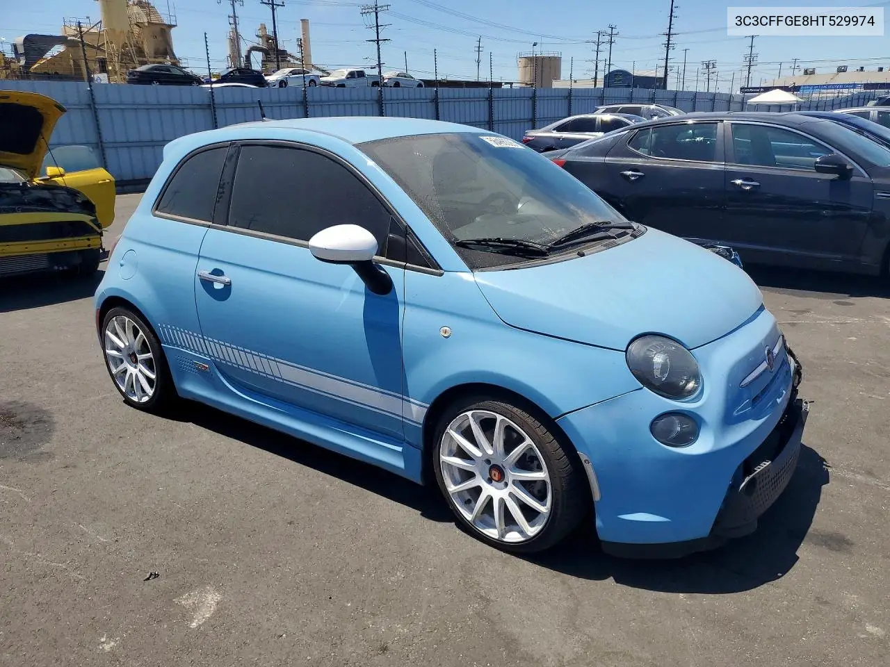 2017 Fiat 500 Electric VIN: 3C3CFFGE8HT529974 Lot: 56466396