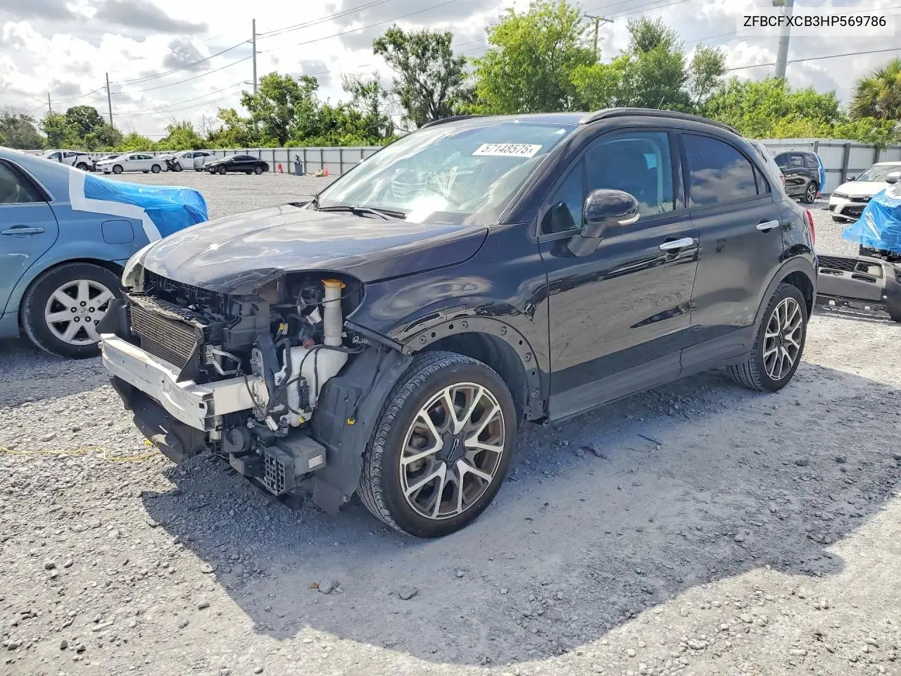 2017 Fiat 500X Trekking VIN: ZFBCFXCB3HP569786 Lot: 57148576
