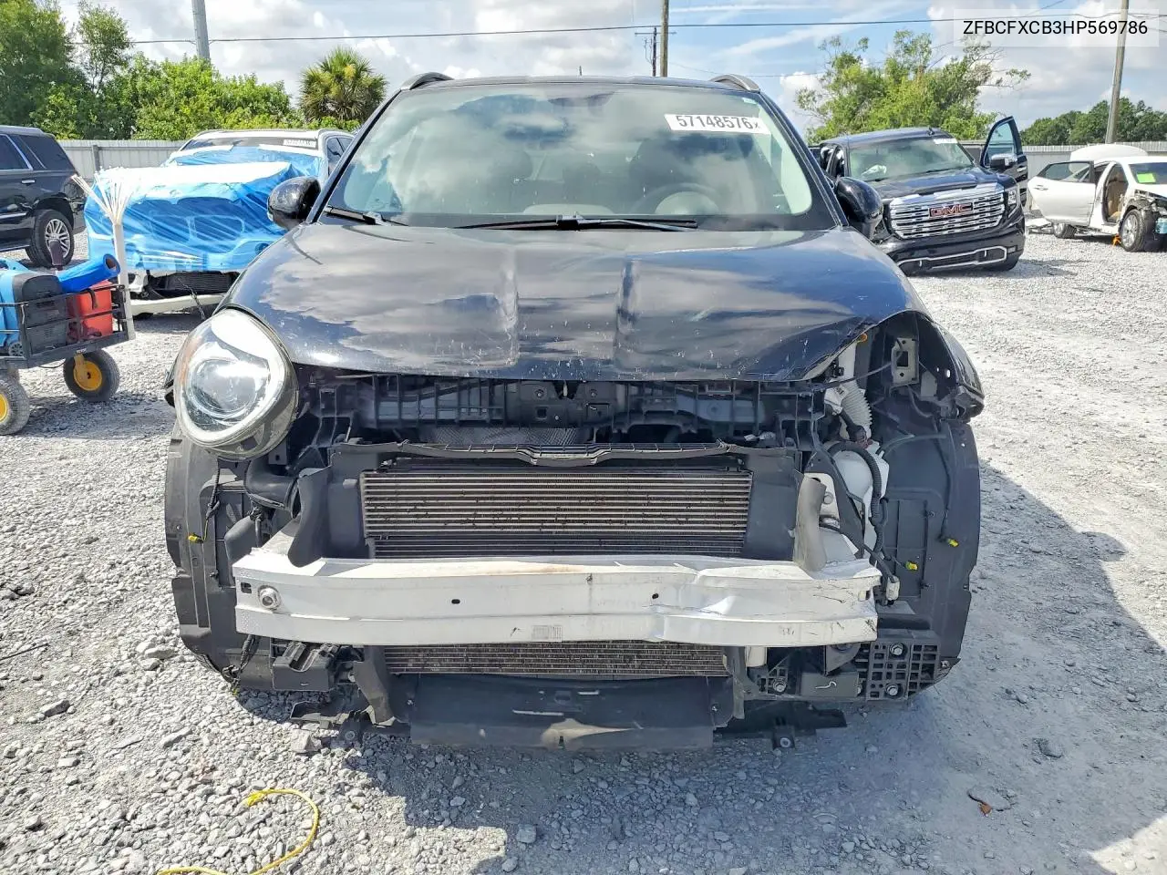 2017 Fiat 500X Trekking VIN: ZFBCFXCB3HP569786 Lot: 57148576