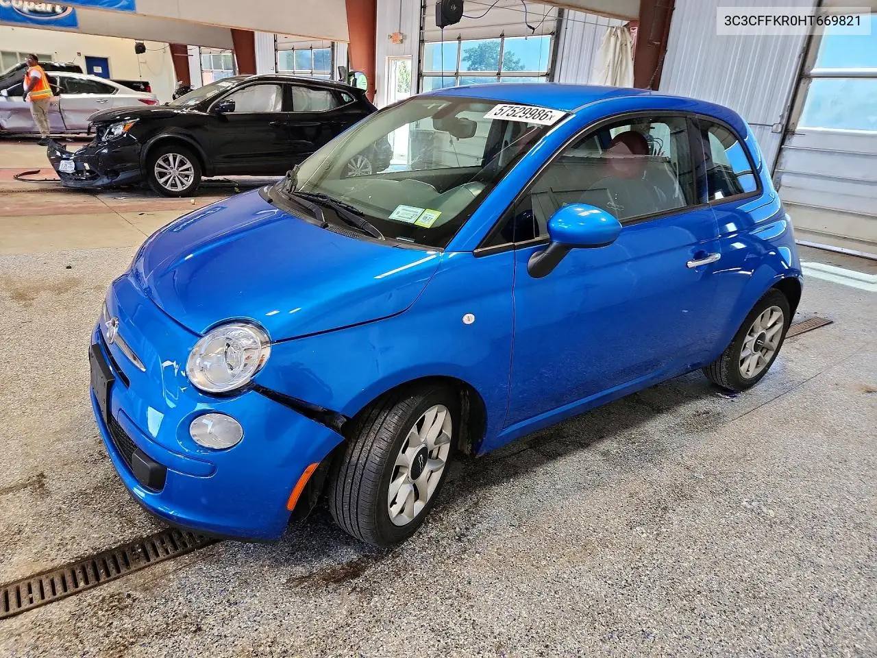 2017 Fiat 500 Pop VIN: 3C3CFFKR0HT669821 Lot: 57529986