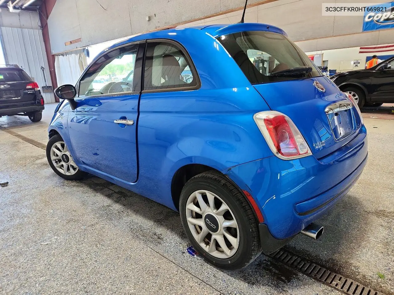 2017 Fiat 500 Pop VIN: 3C3CFFKR0HT669821 Lot: 57529986