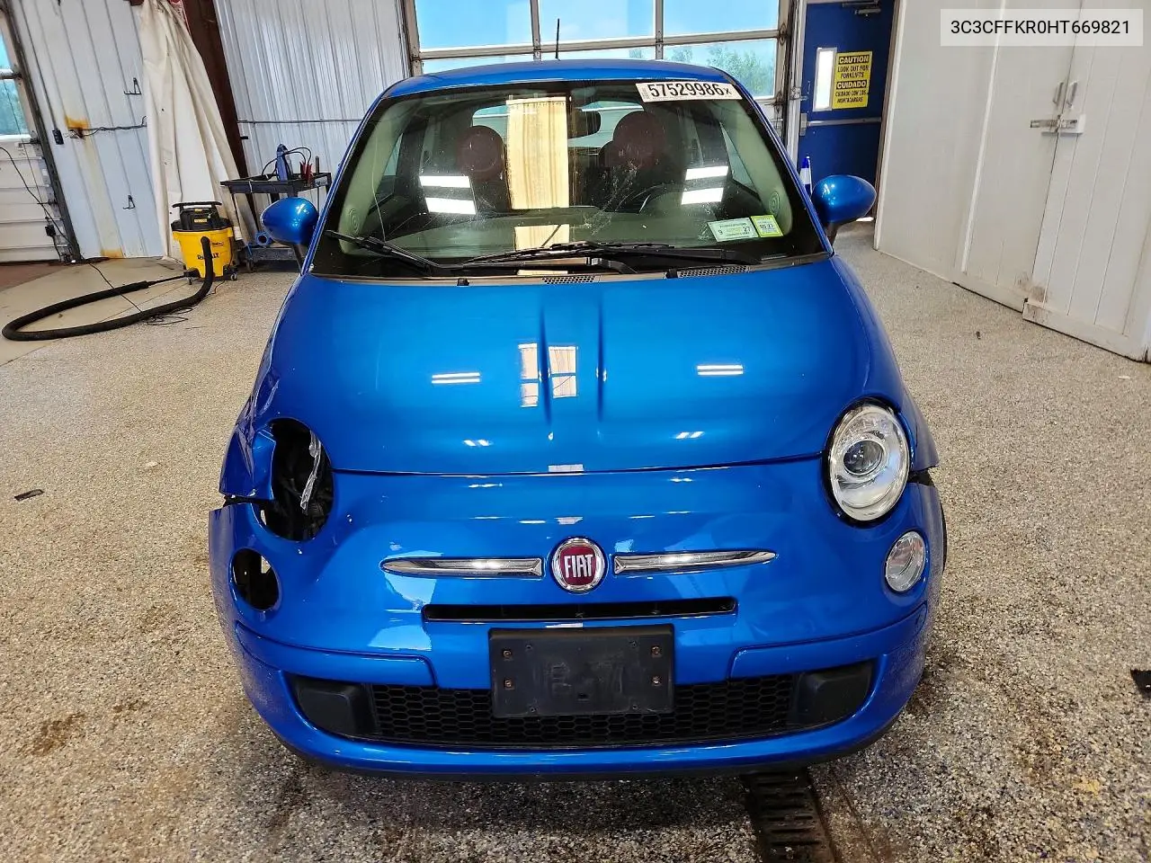 2017 Fiat 500 Pop VIN: 3C3CFFKR0HT669821 Lot: 57529986