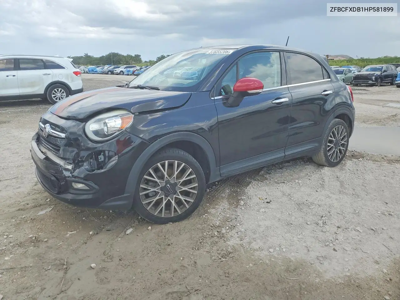 2017 Fiat 500X Lounge VIN: ZFBCFXDB1HP581899 Lot: 57655286