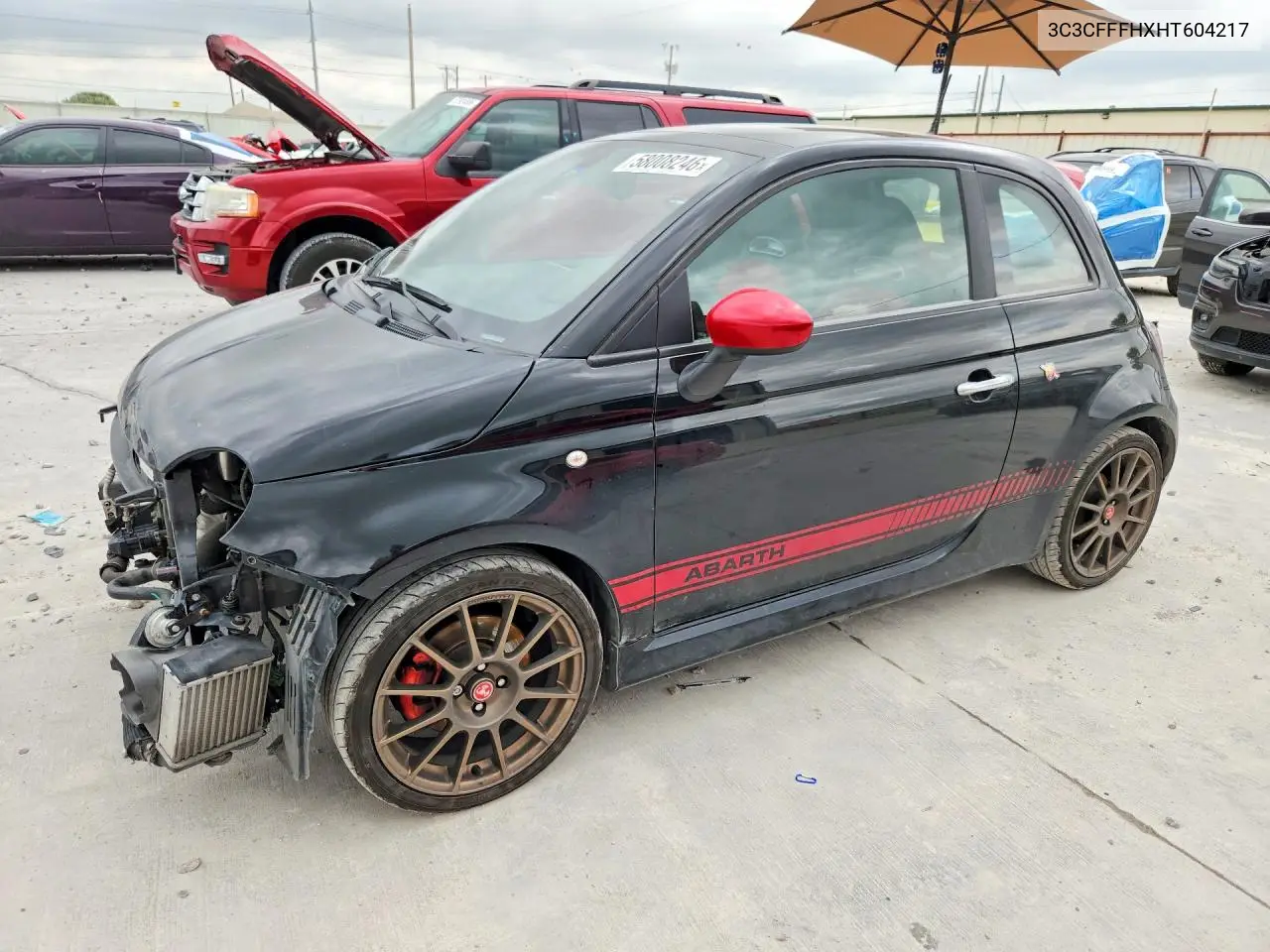 2017 Fiat 500 Abarth VIN: 3C3CFFFHXHT604217 Lot: 58008246