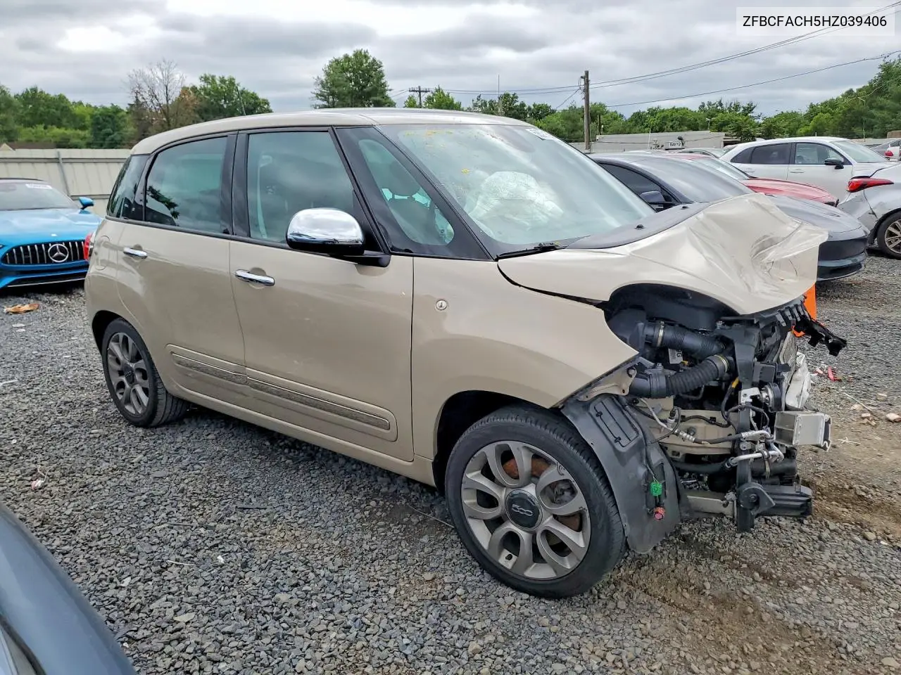 2017 Fiat 500L Lounge VIN: ZFBCFACH5HZ039406 Lot: 58581586