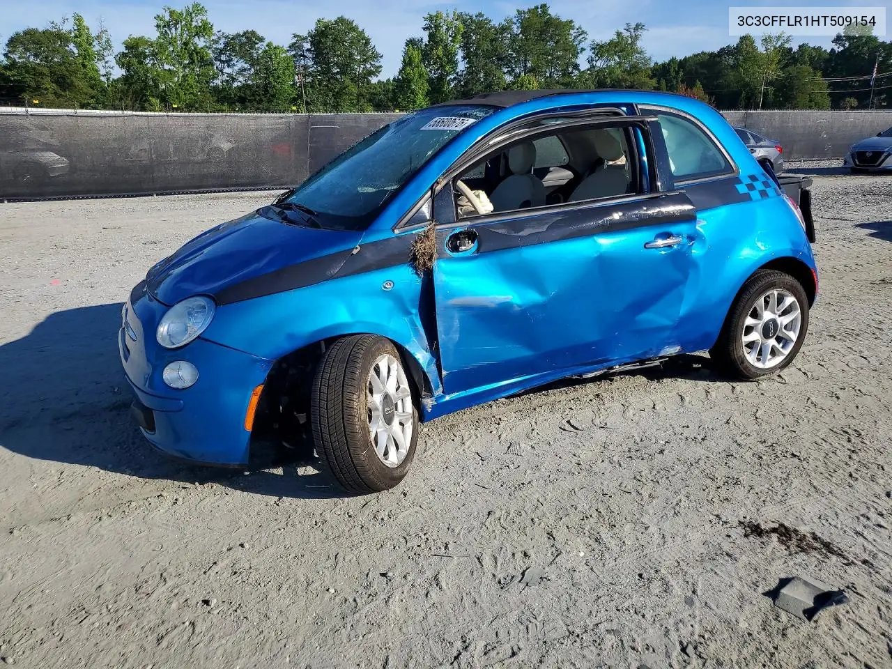 2017 Fiat 500 Pop VIN: 3C3CFFLR1HT509154 Lot: 58600676