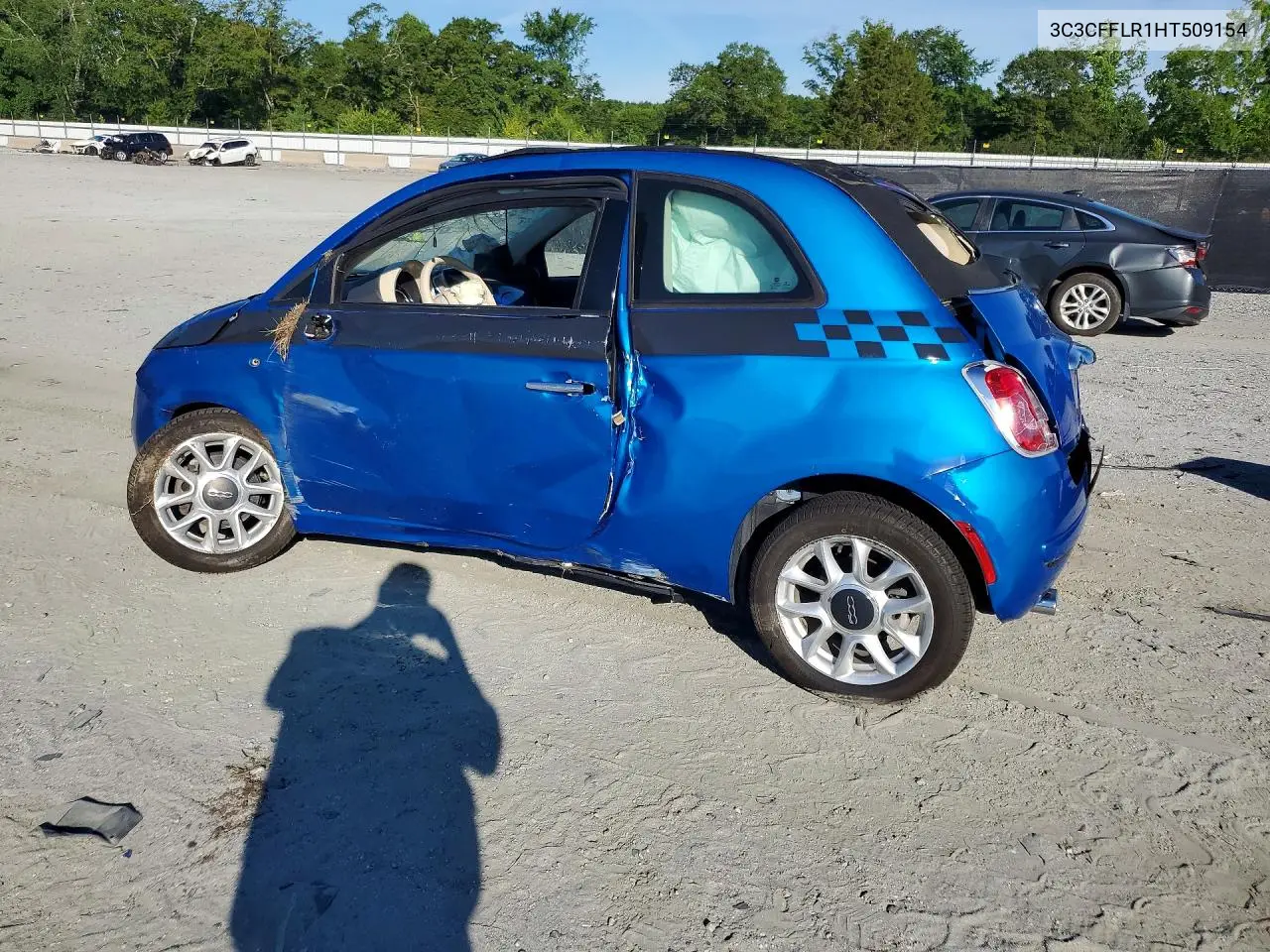 2017 Fiat 500 Pop VIN: 3C3CFFLR1HT509154 Lot: 58600676