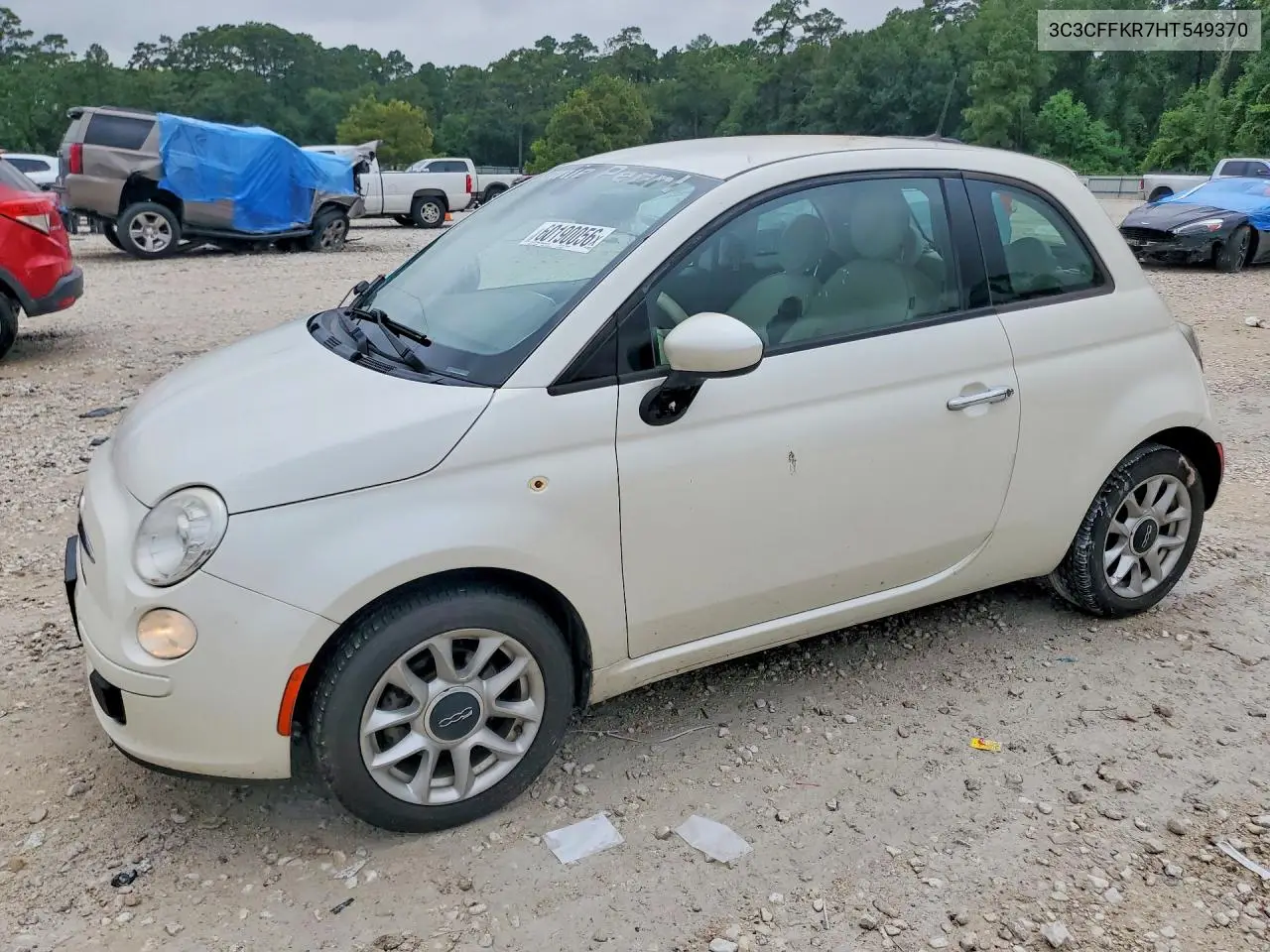 2017 Fiat 500 Pop VIN: 3C3CFFKR7HT549370 Lot: 60190056