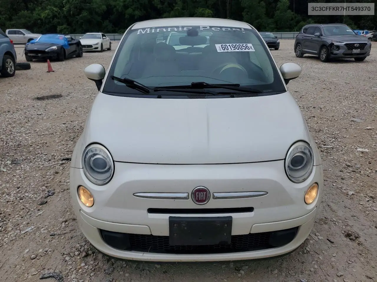 2017 Fiat 500 Pop VIN: 3C3CFFKR7HT549370 Lot: 60190056