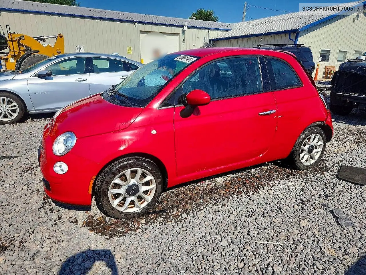 2017 Fiat 500 Pop VIN: 3C3CFFKR0HT700517 Lot: 60604946