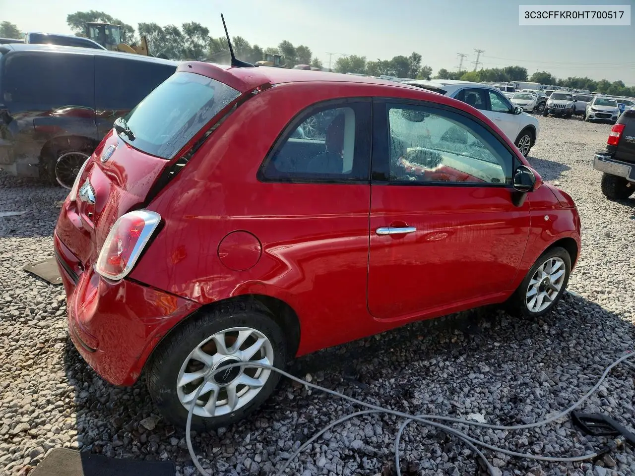 2017 Fiat 500 Pop VIN: 3C3CFFKR0HT700517 Lot: 60604946