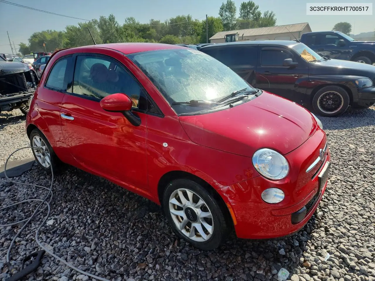 2017 Fiat 500 Pop VIN: 3C3CFFKR0HT700517 Lot: 60604946