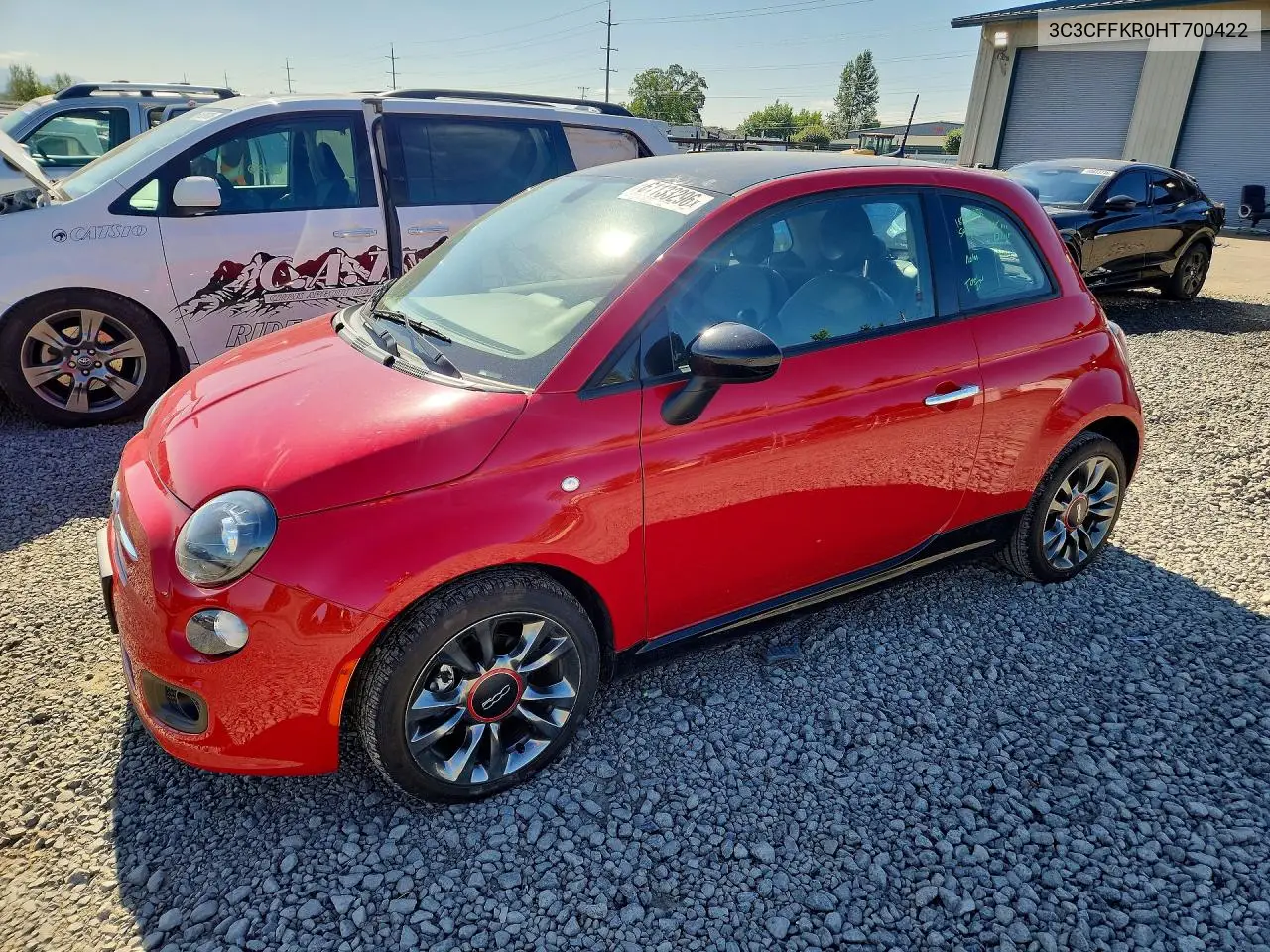 2017 Fiat 500 Pop VIN: 3C3CFFKR0HT700422 Lot: 61133296