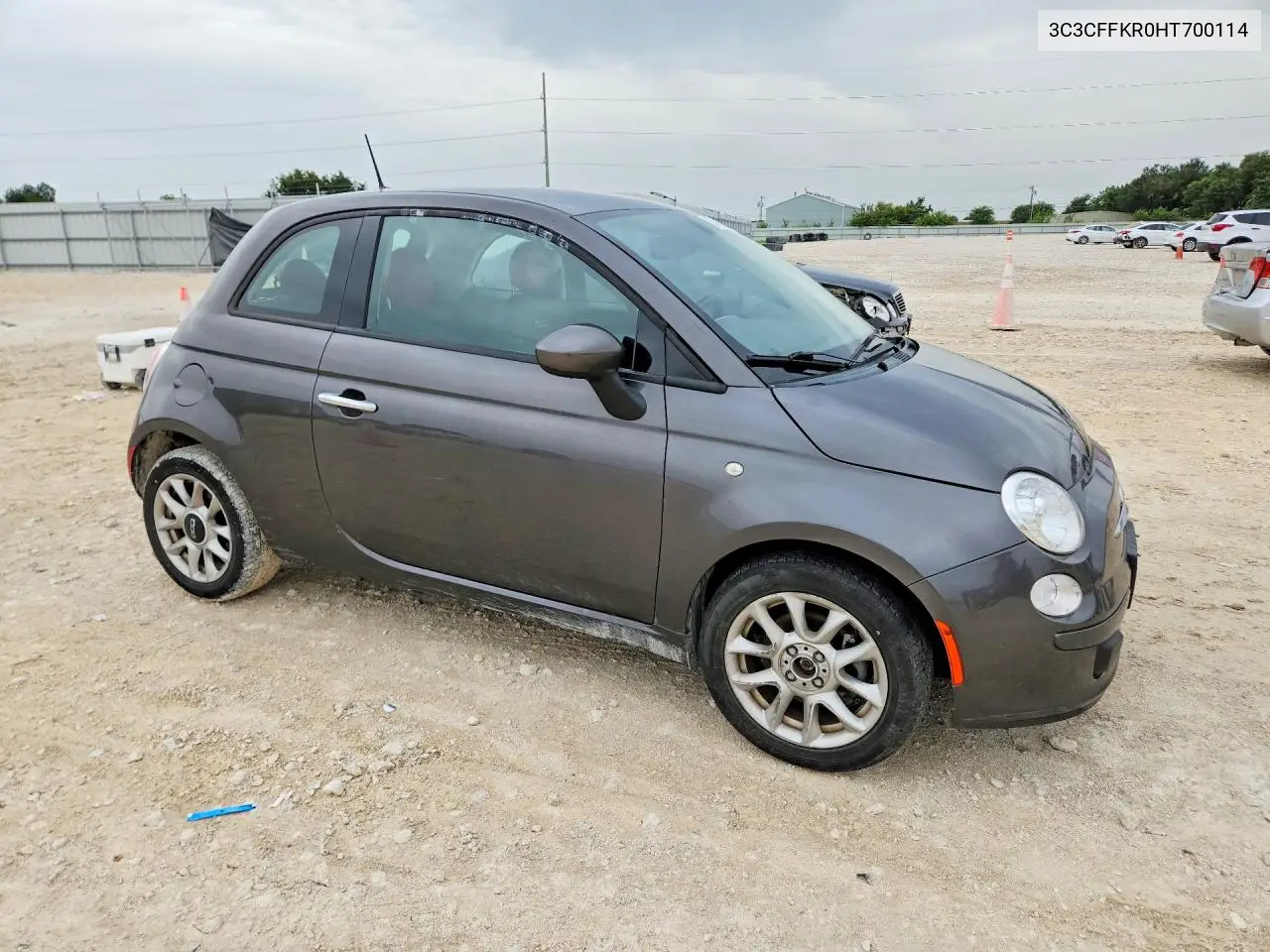 2017 Fiat 500 Pop VIN: 3C3CFFKR0HT700114 Lot: 61206516