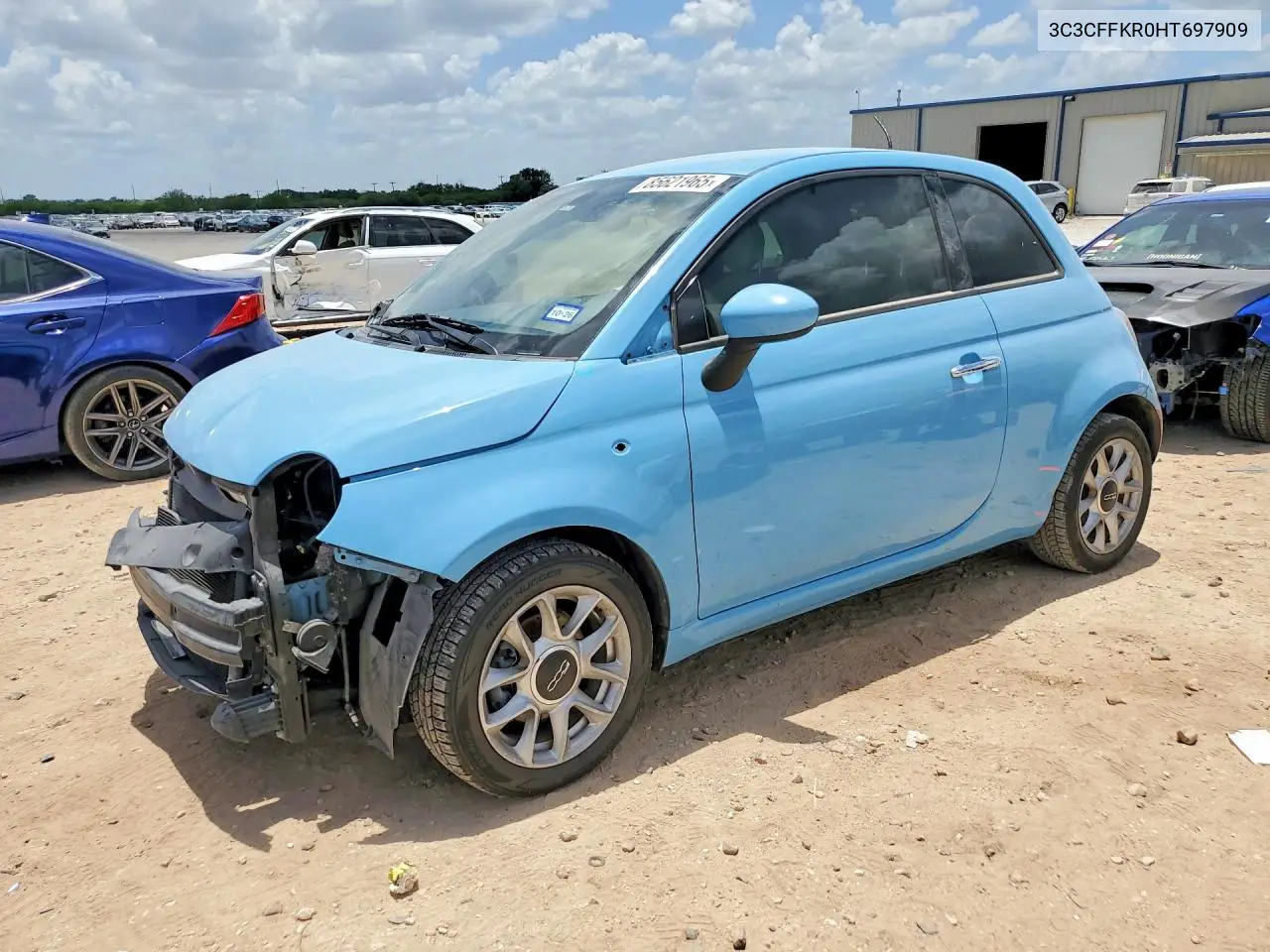 2017 Fiat 500 Pop VIN: 3C3CFFKR0HT697909 Lot: 85621965