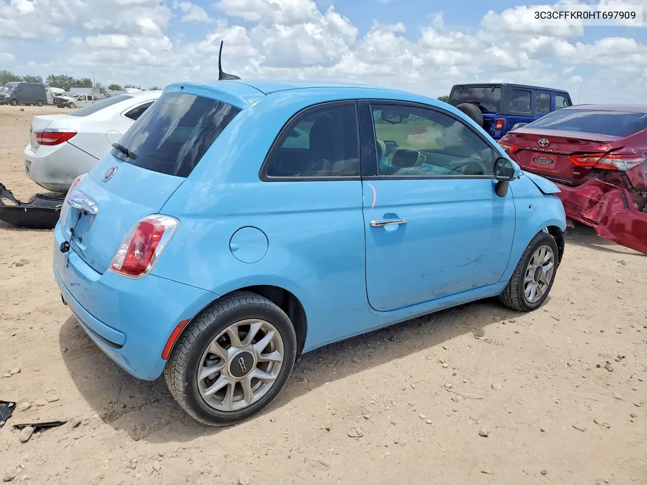 2017 Fiat 500 Pop VIN: 3C3CFFKR0HT697909 Lot: 85621965