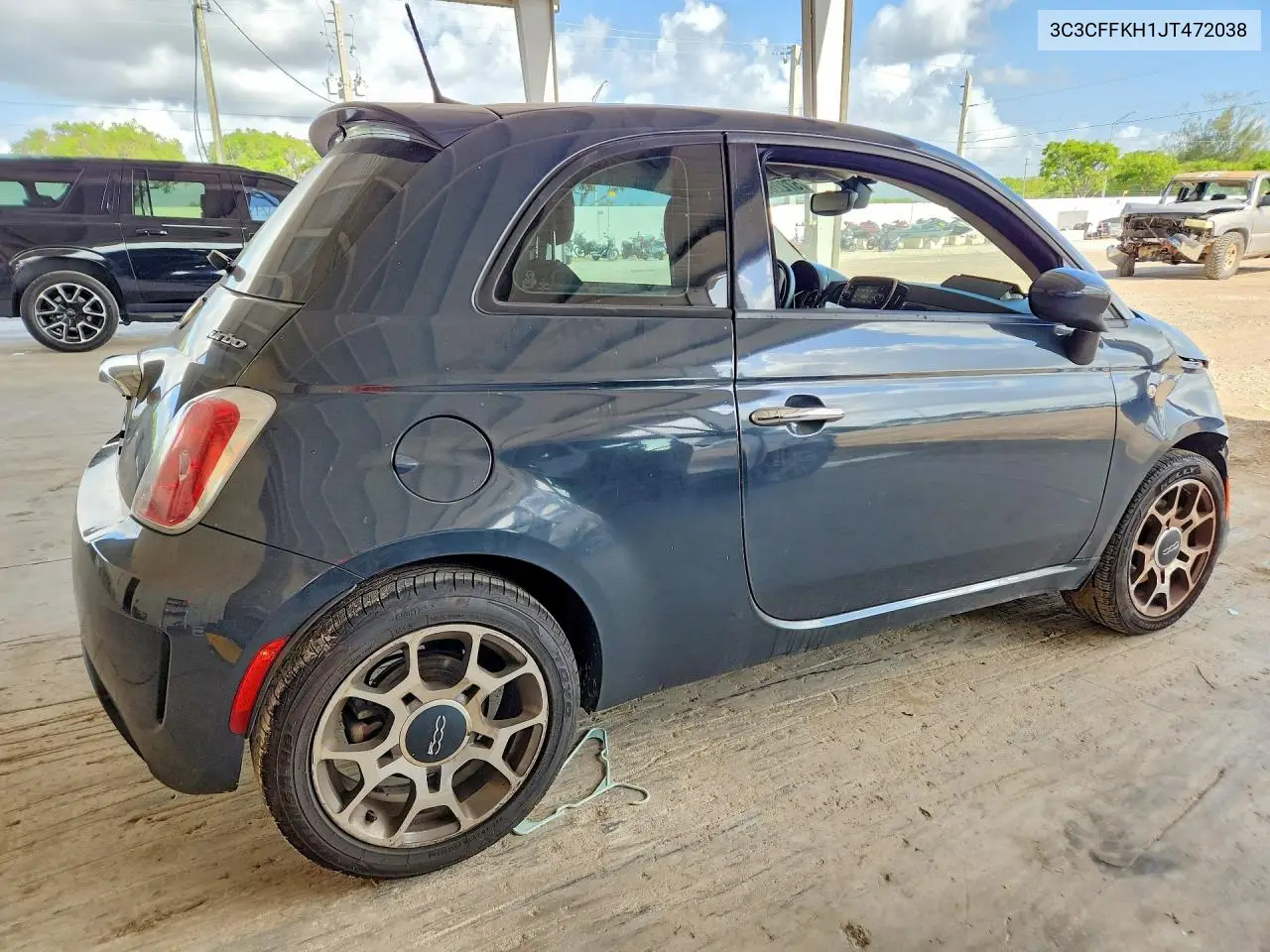 2018 Fiat 500 Pop VIN: 3C3CFFKH1JT472038 Lot: 57228666