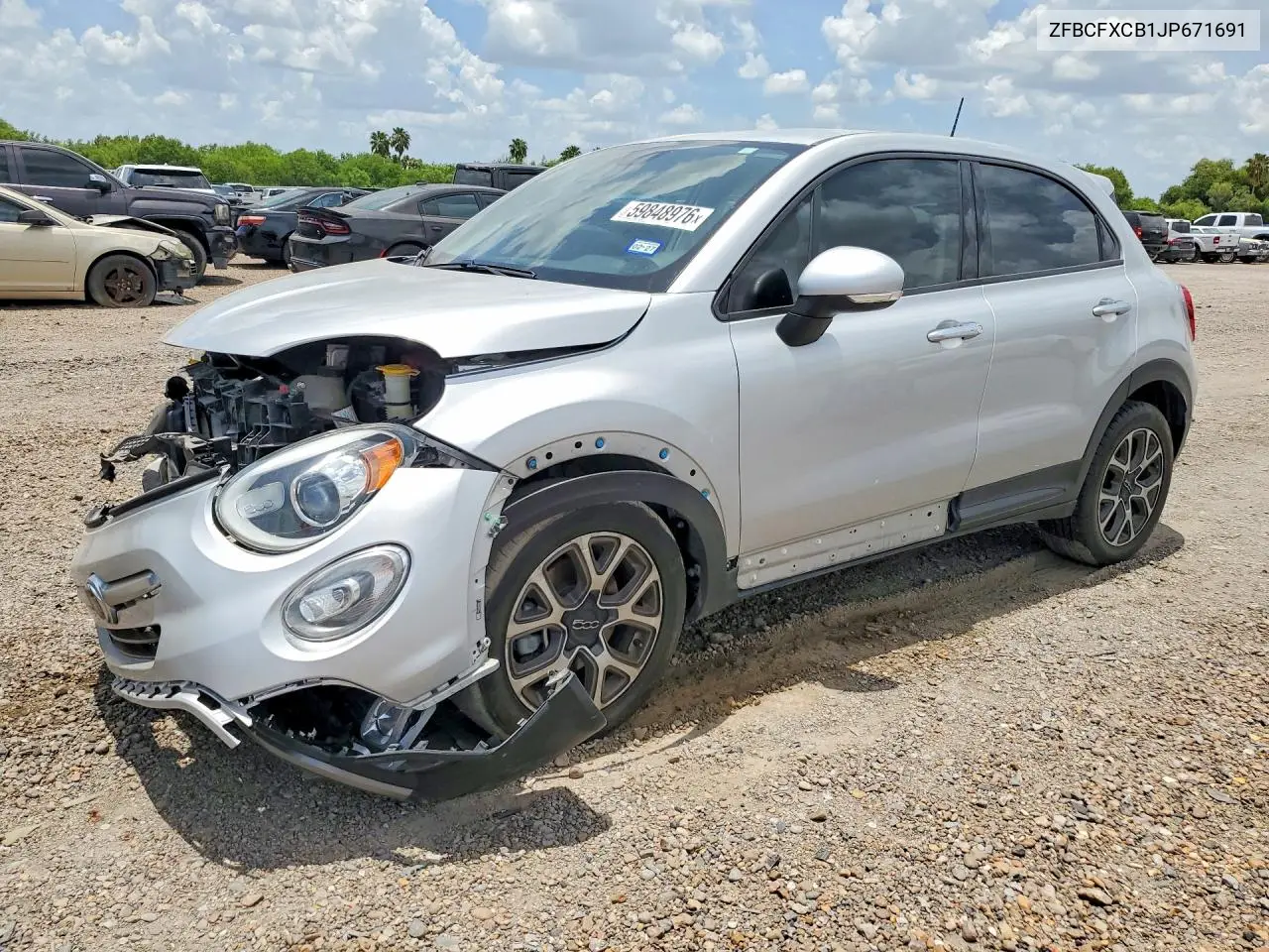 2018 Fiat 500X Trekking VIN: ZFBCFXCB1JP671691 Lot: 59848976
