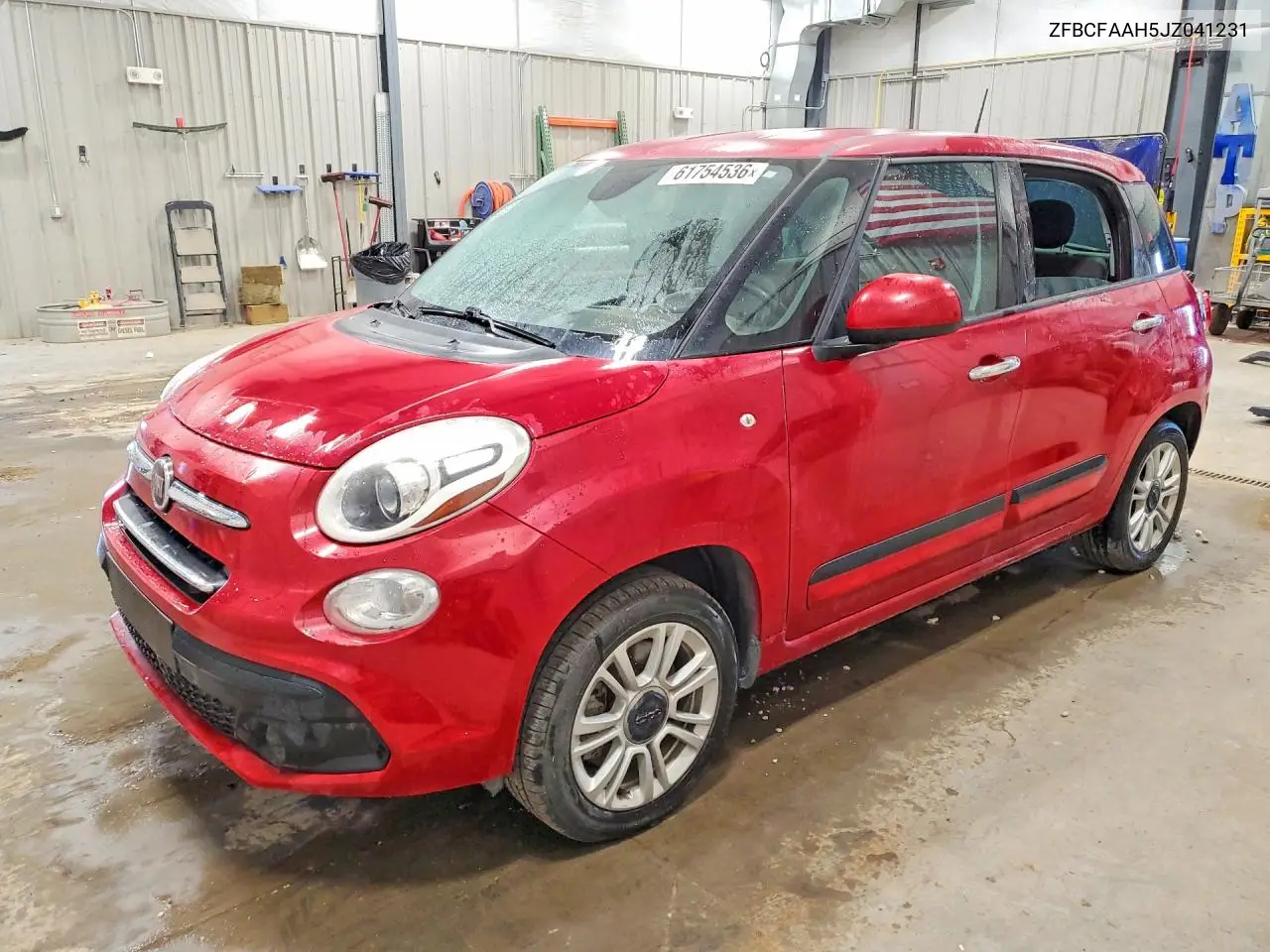 2018 Fiat 500L Pop VIN: ZFBCFAAH5JZ041231 Lot: 61754536