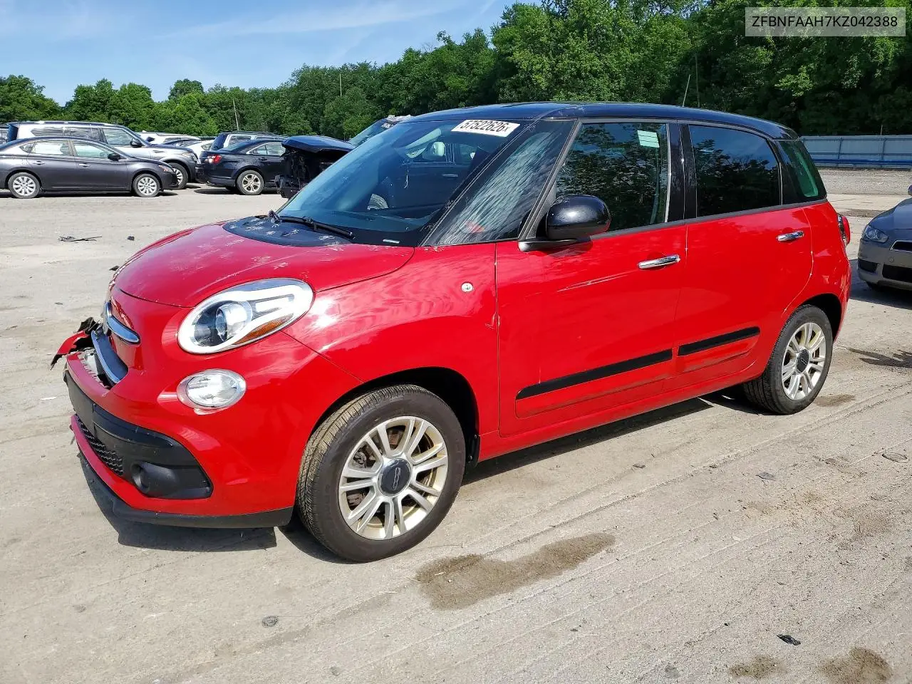 2019 Fiat 500L Pop VIN: ZFBNFAAH7KZ042388 Lot: 57522626
