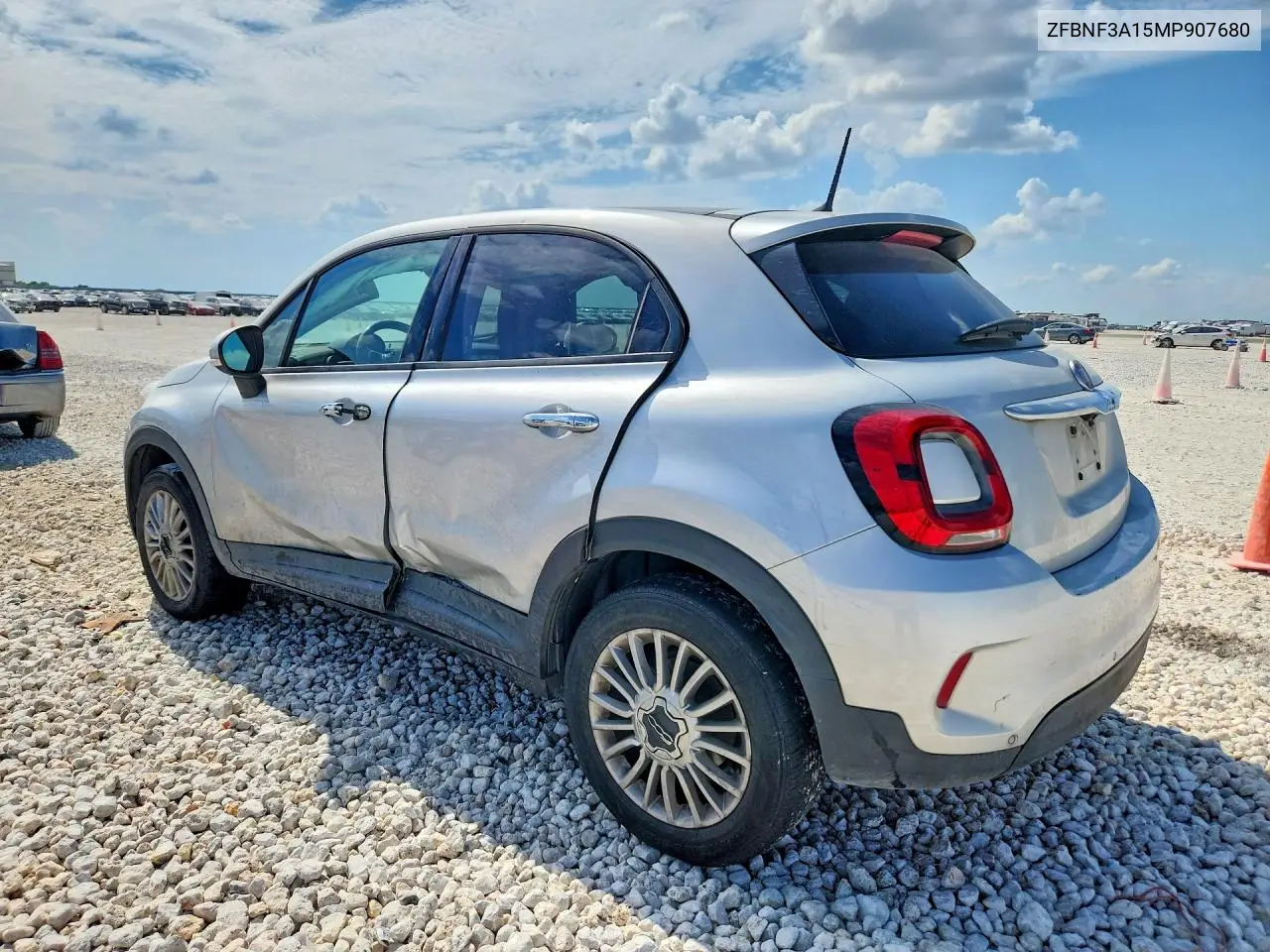2021 Fiat 500X Pop VIN: ZFBNF3A15MP907680 Lot: 59993286
