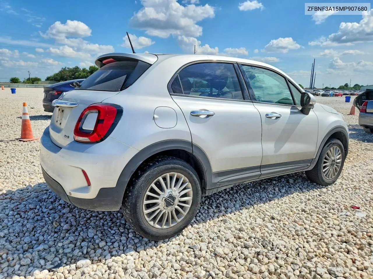 2021 Fiat 500X Pop VIN: ZFBNF3A15MP907680 Lot: 59993286