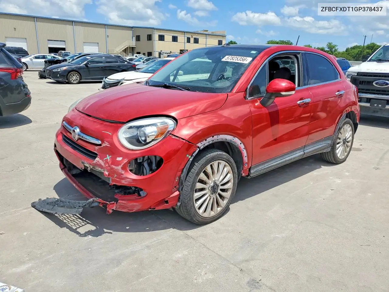 2016 Fiat 500X Lounge VIN: ZFBCFXDT1GP378437 Lot: 57825356