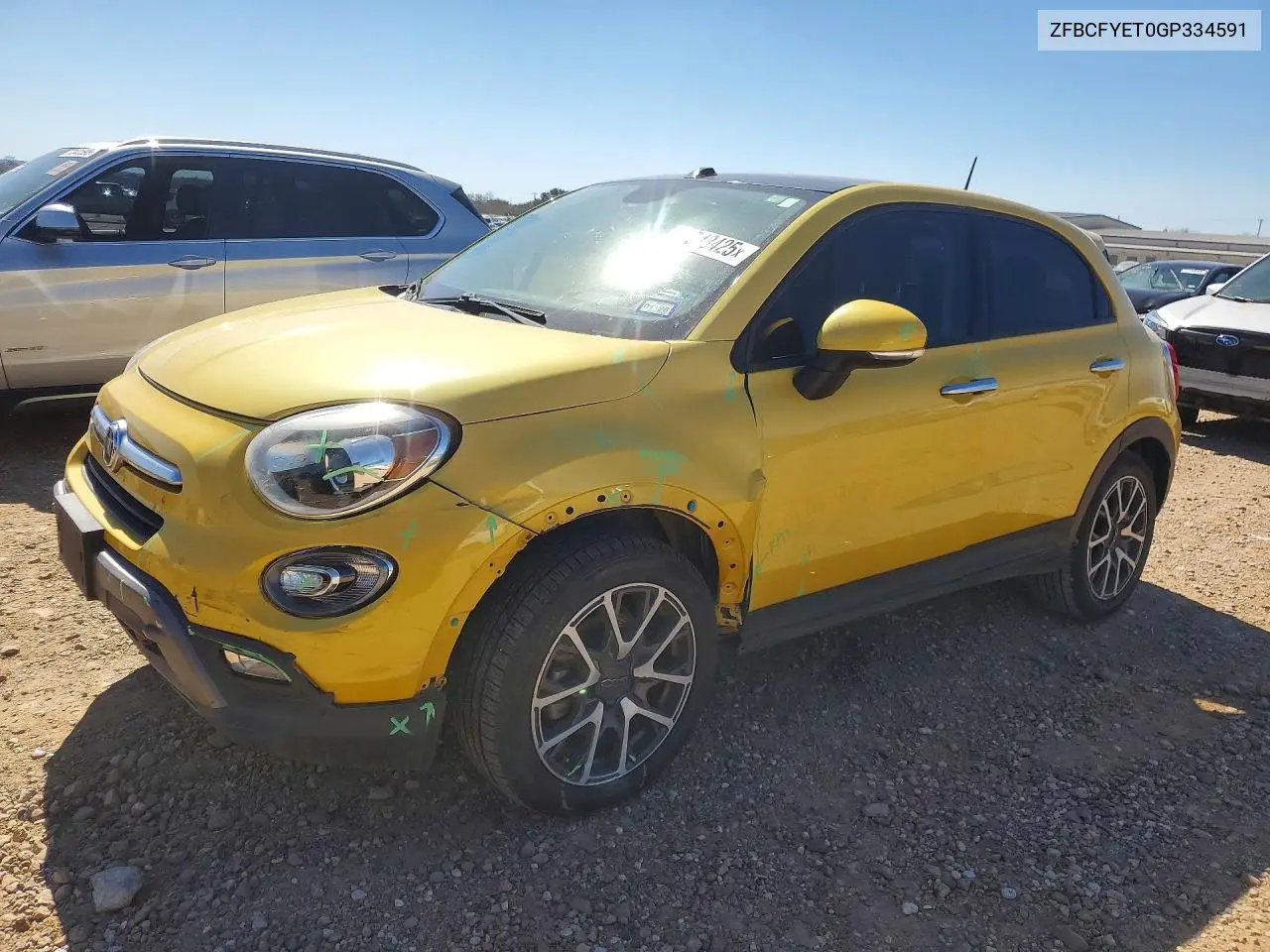 2016 Fiat 500X Trekking Plus VIN: ZFBCFYET0GP334591 Lot: 77543425