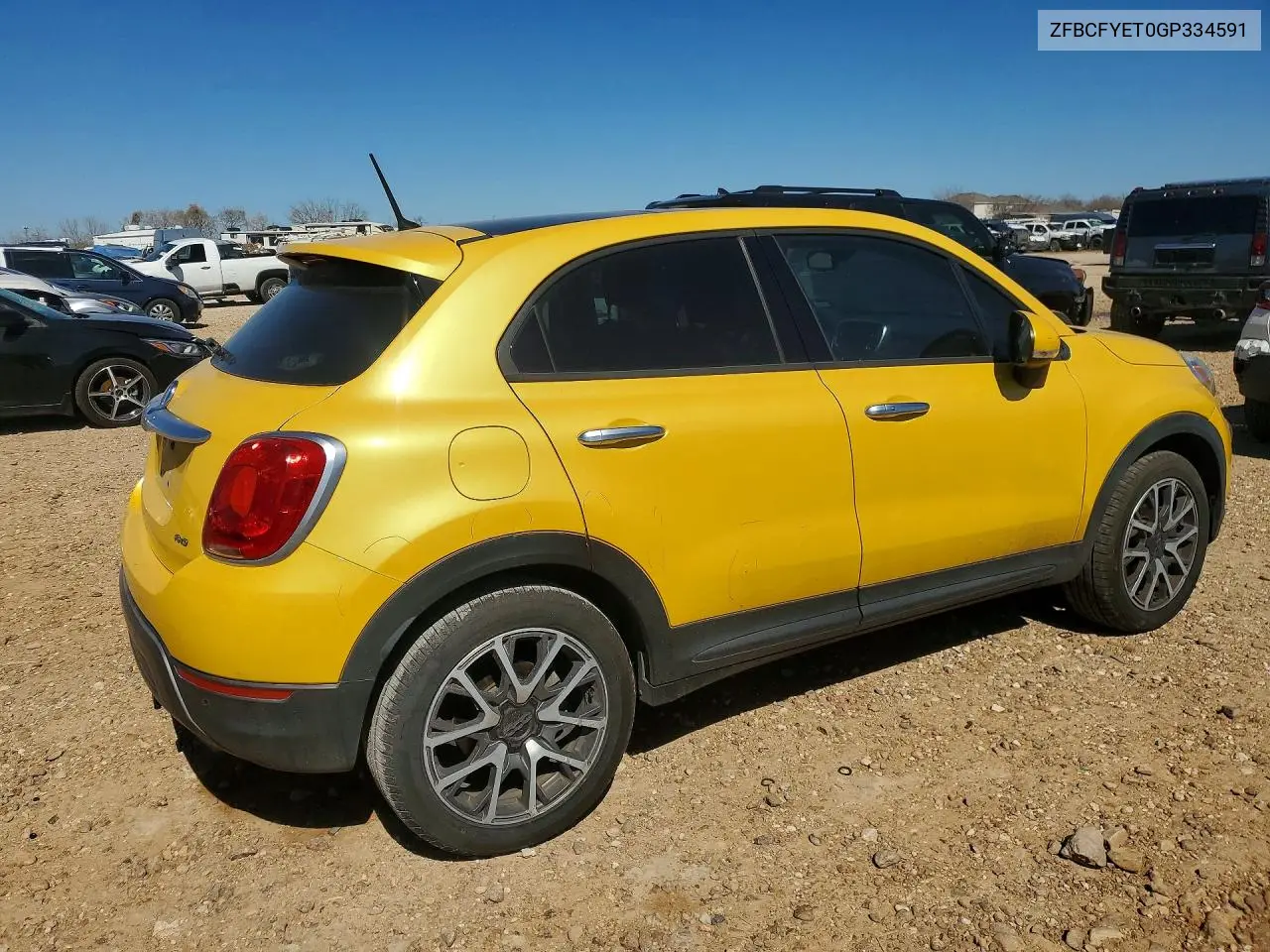 2016 Fiat 500X Trekking Plus VIN: ZFBCFYET0GP334591 Lot: 77543425