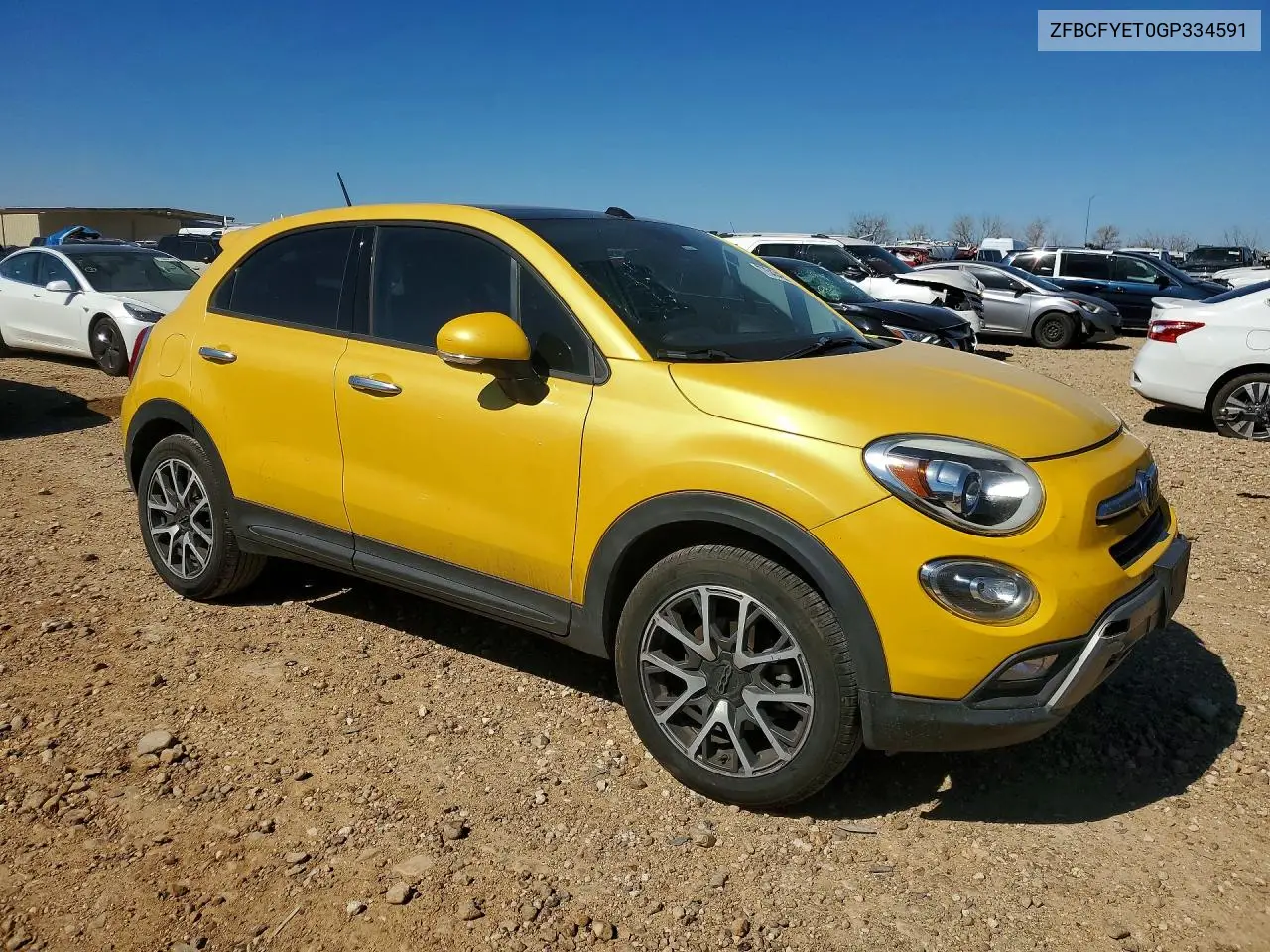 2016 Fiat 500X Trekking Plus VIN: ZFBCFYET0GP334591 Lot: 77543425