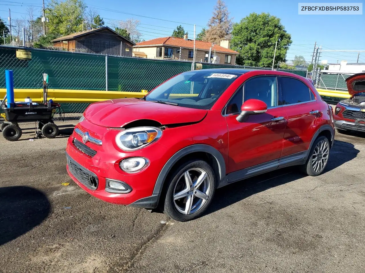 2017 Fiat 500X Lounge VIN: ZFBCFXDB5HP583753 Lot: 60605596