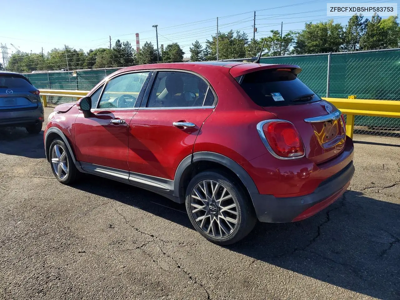 2017 Fiat 500X Lounge VIN: ZFBCFXDB5HP583753 Lot: 60605596