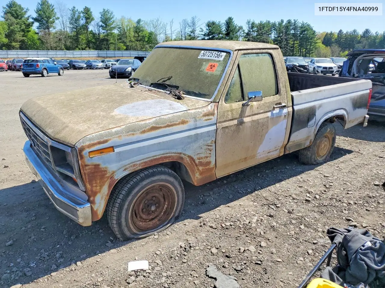 1985 Ford F150 VIN: 1FTDF15Y4FNA40999 Lot: 50725156
