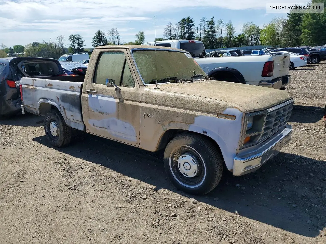 1985 Ford F150 VIN: 1FTDF15Y4FNA40999 Lot: 50725156