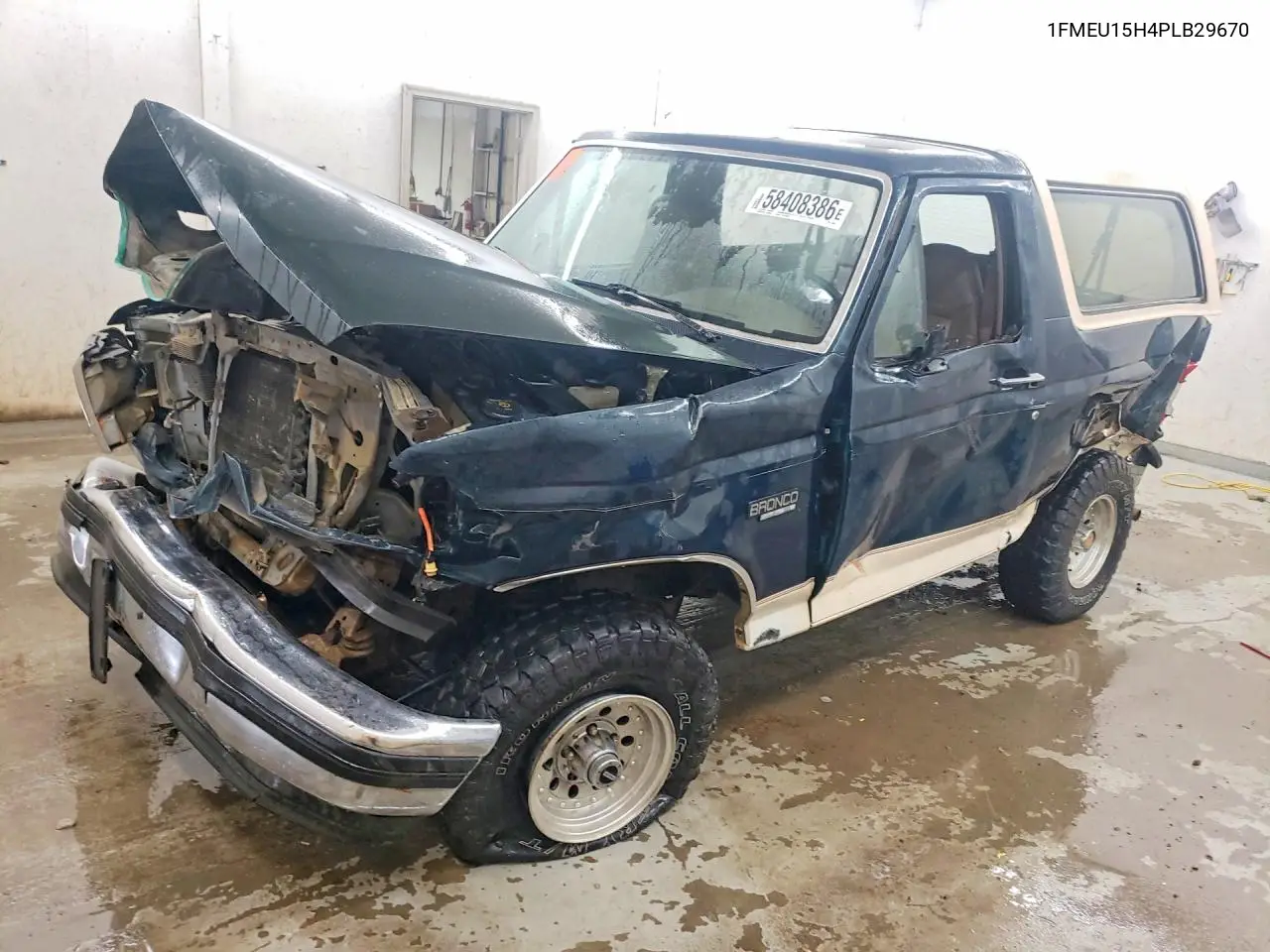 1993 Ford Bronco U100 VIN: 1FMEU15H4PLB29670 Lot: 58408386
