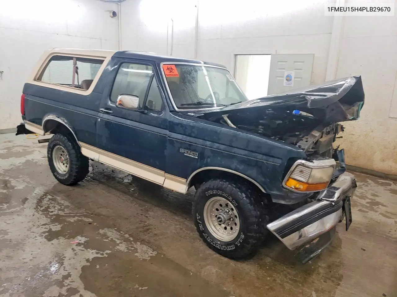 1993 Ford Bronco U100 VIN: 1FMEU15H4PLB29670 Lot: 58408386