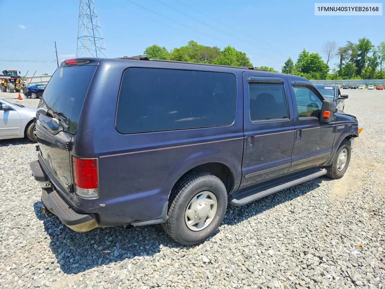 2000 Ford Excursion Xlt VIN: 1FMNU40S1YEB26168 Lot: 54159226