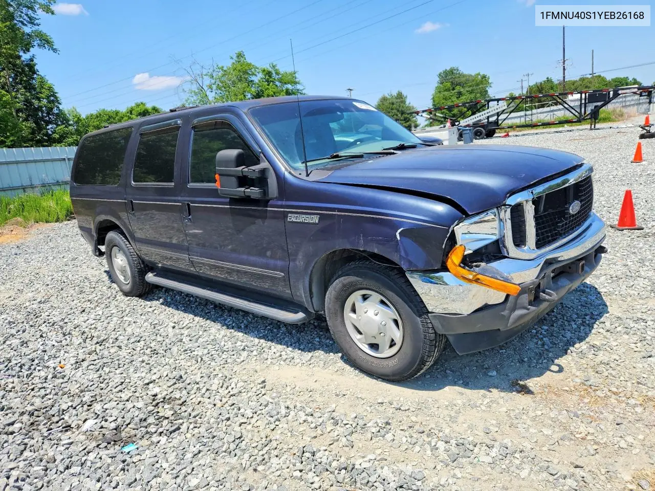 2000 Ford Excursion Xlt VIN: 1FMNU40S1YEB26168 Lot: 54159226