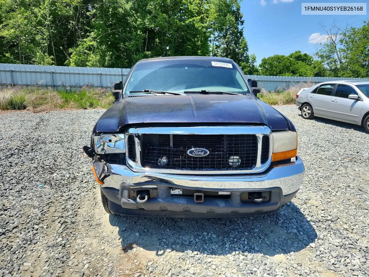 2000 Ford Excursion Xlt VIN: 1FMNU40S1YEB26168 Lot: 54159226