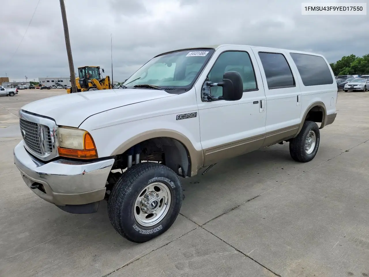 2000 Ford Excursion Limited VIN: 1FMSU43F9YED17550 Lot: 54431466