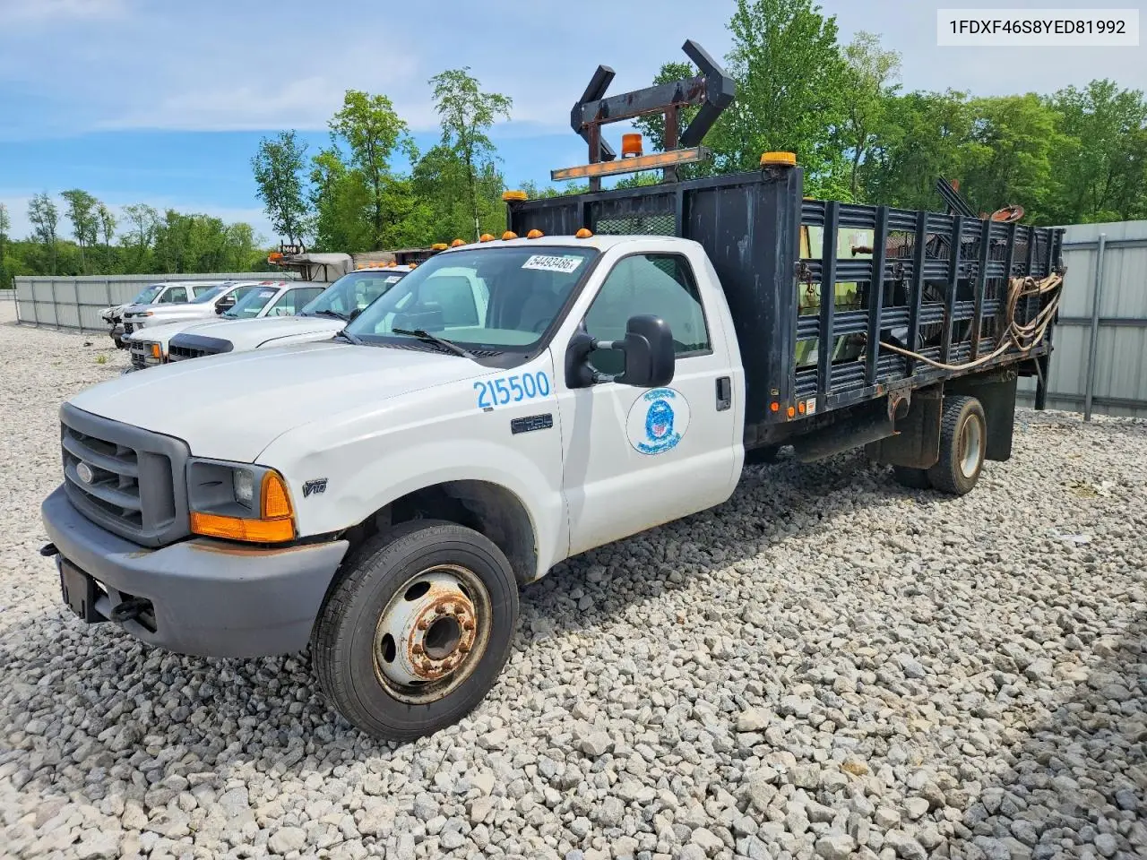 2000 Ford F450 Super Duty VIN: 1FDXF46S8YED81992 Lot: 54493486