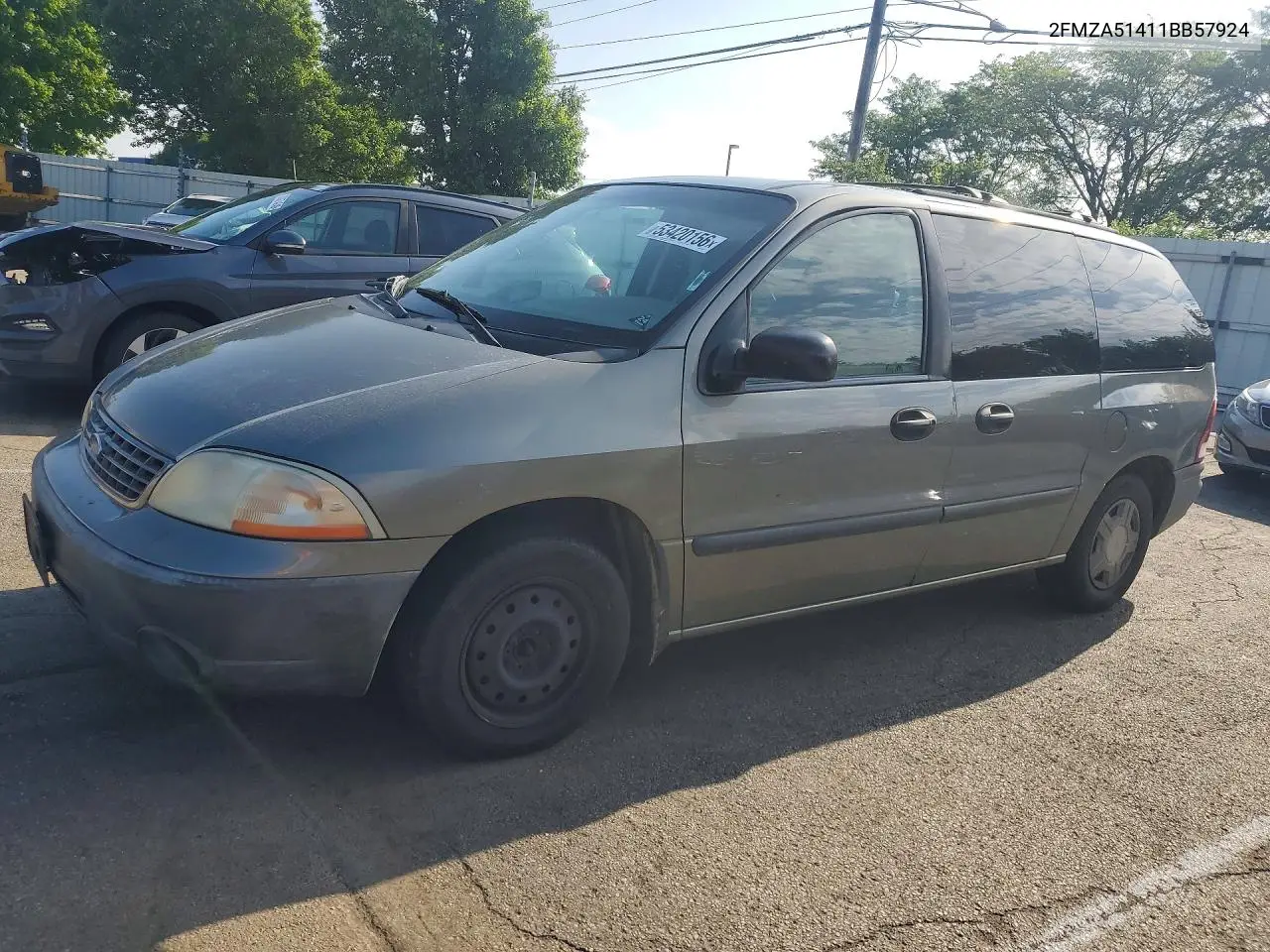 2001 Ford Windstar Lx VIN: 2FMZA51411BB57924 Lot: 53420156