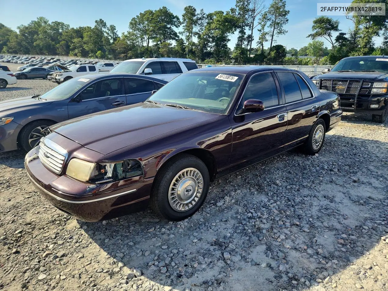 2001 Ford Crown Victoria Police Interceptor VIN: 2FAFP71W81X128819 Lot: 56139876