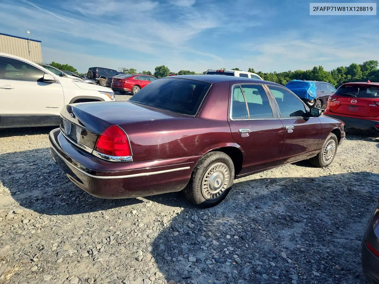 2001 Ford Crown Victoria Police Interceptor VIN: 2FAFP71W81X128819 Lot: 56139876