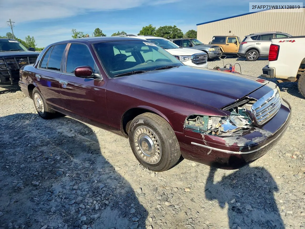 2001 Ford Crown Victoria Police Interceptor VIN: 2FAFP71W81X128819 Lot: 56139876