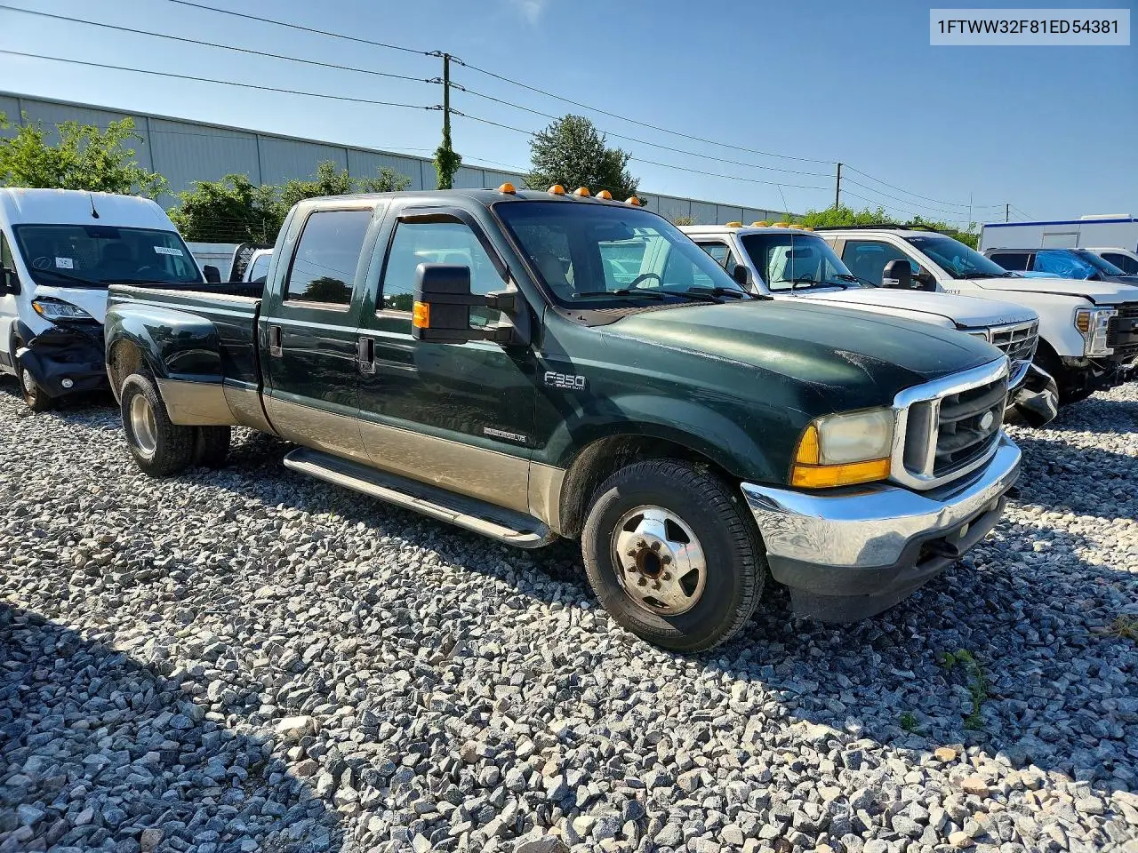 2001 Ford F350 Super Duty VIN: 1FTWW32F81ED54381 Lot: 57872276