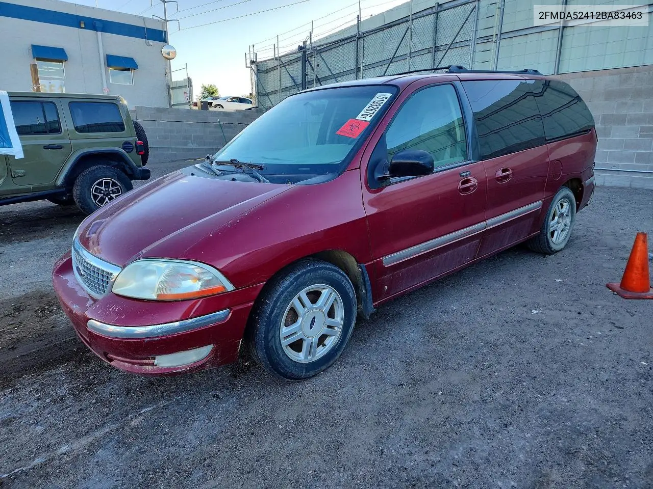 2002 Ford Windstar Se VIN: 2FMDA52412BA83463 Lot: 51932676