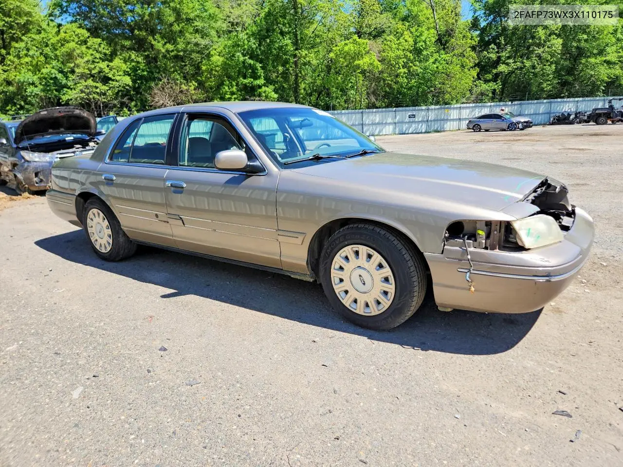 2003 Ford Crown Victoria VIN: 2FAFP73WX3X110175 Lot: 48650176